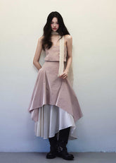 Double-layer tube top dress
